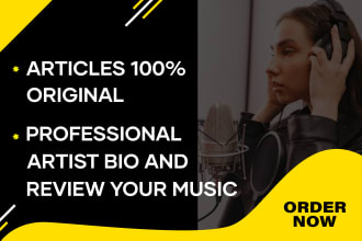 write professional artist bios and review your music