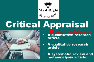 write a critical appraisal of a research article