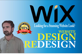 design wix site or redesign wix website and design wix online store