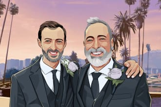 draw gta style cartoon potrait from your photo in 6 hours