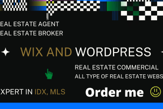 do your real estate wholesale investor website in wordpress and wix