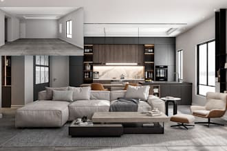 do architerture and interior design with 3d rendering