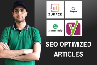write surfer SEO optimized articles with jarvis or jasper ai