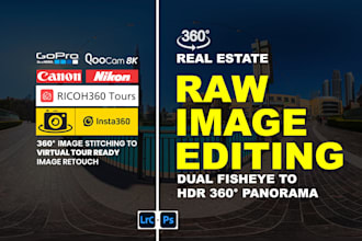 do 360 degree panorama image editing, stitching and retouching service