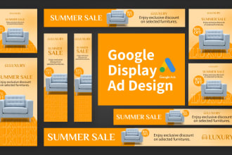 design clean and modern google display ads