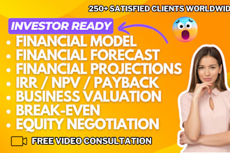 prepare top notch excel financial model, forecasts, budget and projections