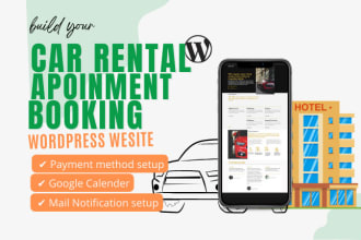build car rental, appoinment booking website
