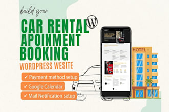 build car rental, appoinment booking website