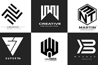 made perfect modern 3d look monogram logo design