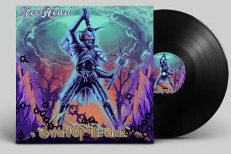 draw detailed dark art metal album cover