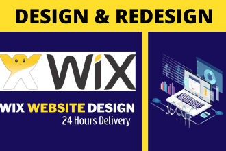 build wix website, wix landing page, wix website redesign or wix ecommerce store