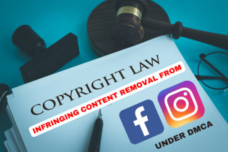 report the copyright infringement to facebook and instagram under dmca