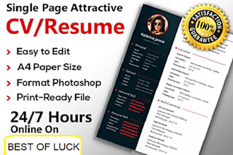 update, build a professional resume, cv, cover letter and linkedin