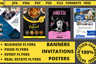 design quick business, food and party flyers
