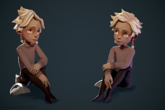 building 3d stylized colored characters modeling for games