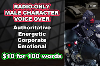 voice act radio only male video game and animation character