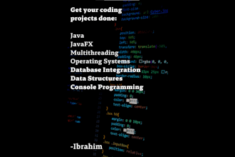 develop your java project, task, or program