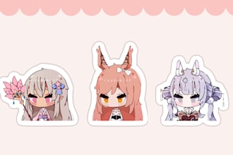 draw halfbody chibi art of your character
