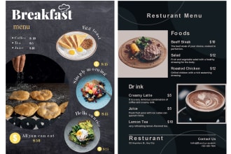 design resturant food menu,flyers and posters for you