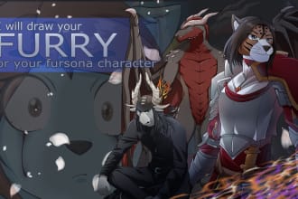 draw your furry or fursona character