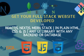 be your react js, next js, node and mern stack developer