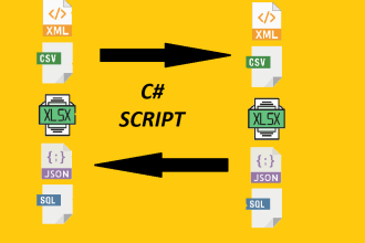 extract, convert data from excel, CSV, XML, json, database