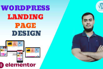 design wordpress landing page with elementor page builder