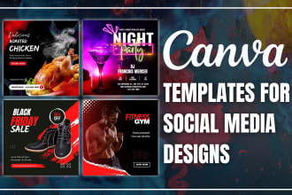 design pro social media posts, ads canva templates for instagram and facebook