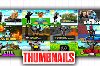 make minecraft thumbnails for your videos