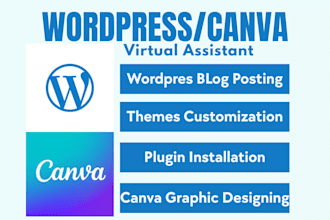 be your canva and wordpress virtual assistant