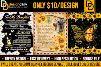 create awesome blanket, hooded blanket, duvet cover designs