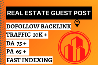 do real estate guest post on my high traffic blog