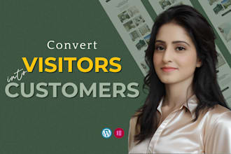 create wordpress landing page design or single page website using elementor pro