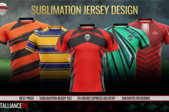do sublimation esports and sports apparels mockup and ready to print design