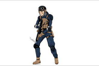 draw military character design or any illustration for you