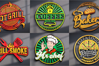 design restaurant bbq cafe hotel bakery and food logo