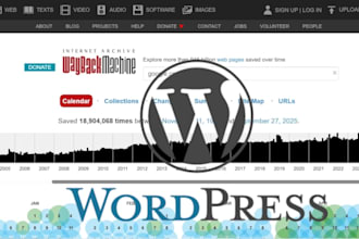 restore website from wayback machine to HTML or to wordpress