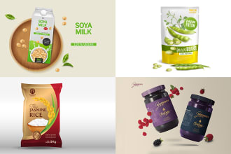 do food packaging design for pouch, box, bag or label
