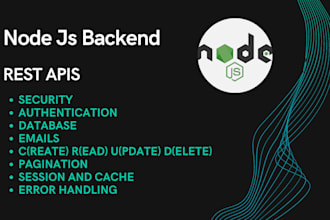 be node js backend developer for your website rest apis