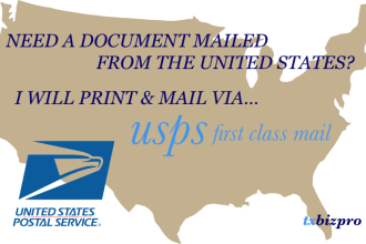 print and mail documents from the united states