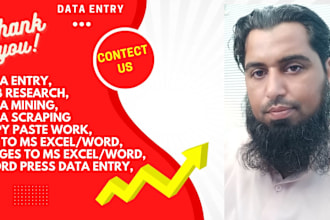 do data entry, excel, pdf, scraping, find an email address
