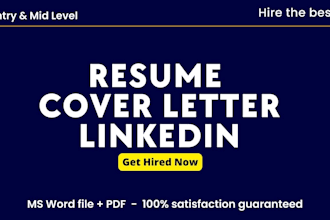write a professional resume and cover letter