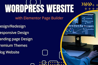 design or redesign wordpress, revamp wordpress by elementor pro