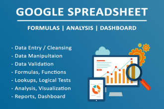 create advanced google sheets formulas, dynamic reports, interactive dashboards
