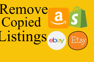 remove infringing listing from ebay, etsy, shopify, amazon