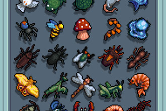 create 32x32 unique custom pixel art icons for your projects