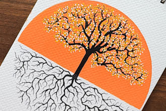 create minimalist custom artwork