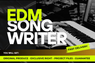 be your professional edm songwriting in any style