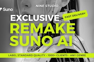 remake or recreate suno ai song into hq exclusive track