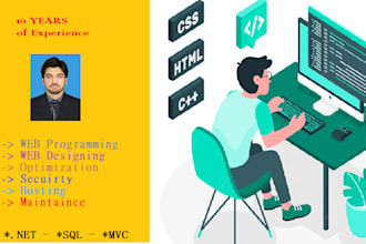 do HTML CSS, web programming, and web hosting